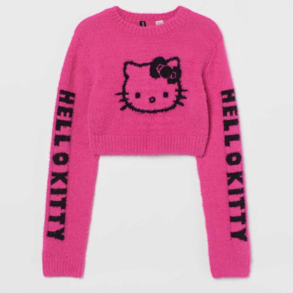 Pink Hello Kitty crop sweater